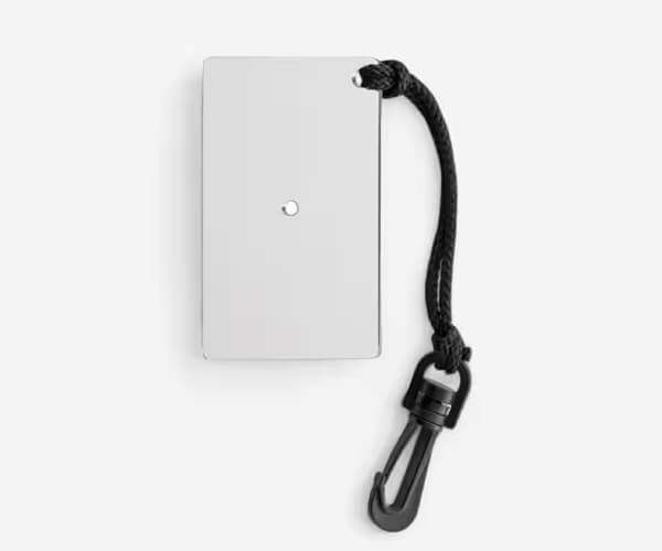 Emergency signal mirror used by a diver at the sea surface